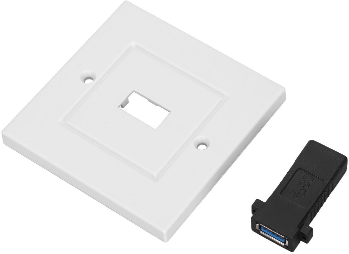 Dailygoody - USB 3.0 wandcontactdoos - Oplaadtechnologie - Wit - Geschikt voor thuiswerkplek - Ideaal voor diverse apparaten