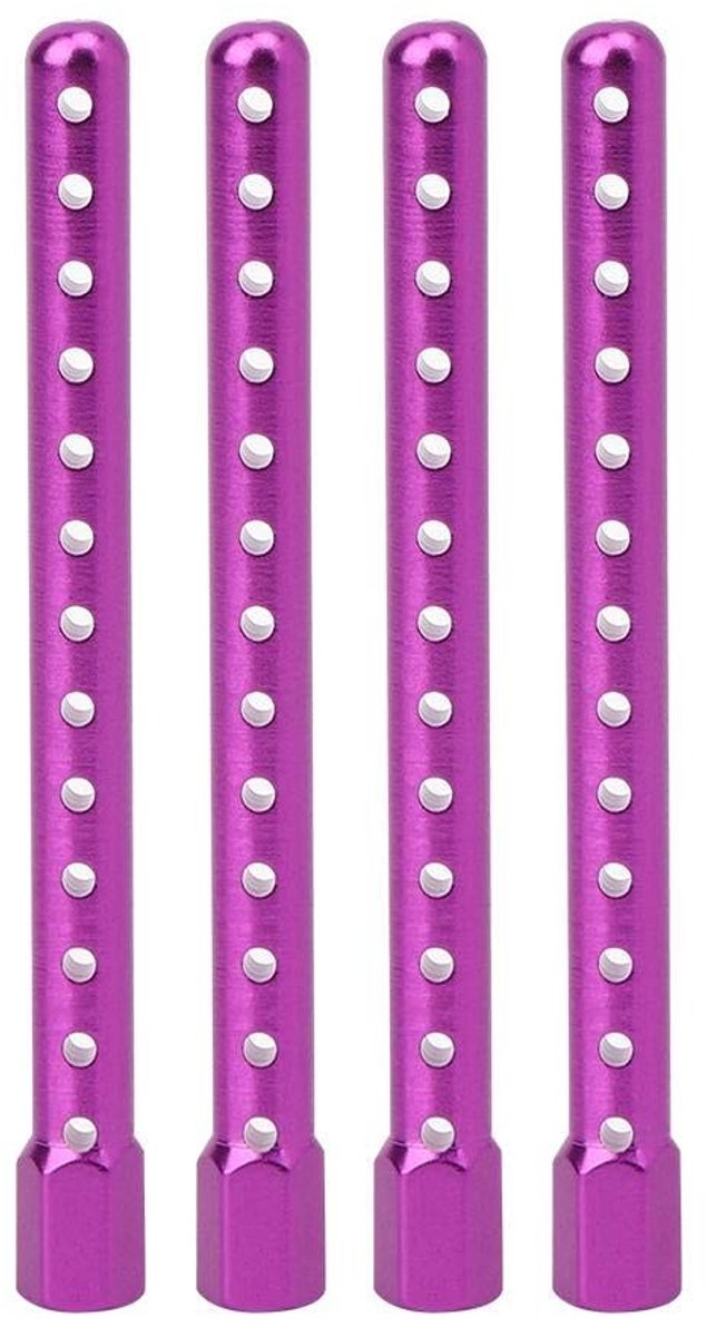 Dailygoods - Dailygoody - RC Car Body Post Mounts - Aluminium Auto Shell Kolom - Purper - Duurzaam en Lichtgewicht - Geschikt voor 94102/94122/94103/94123 - 1/...