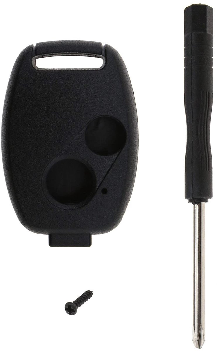 Dailygoods - Dailygoody - Keyless Entry Afstandsbediening - Sleutelhanger Case - Zwart - 2-knops Sleutelhanger - Geschikt voor Jazz Civic Accord - Zwarte B...