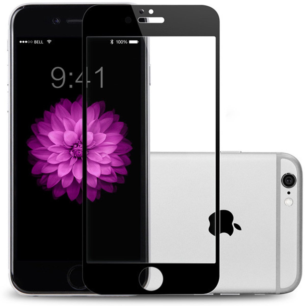 Co2-Gehard Glas, Voor Iphone 7, 8 Plus, 10D, Zwart