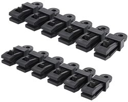 Zwarte zeilklemmen set van 12 – waterdichte tarp clips voor zwembadafdekking, luifel, tent doek en autohoes – verstelbare kunststof klemmen voor kamperen en outdoor gebruik