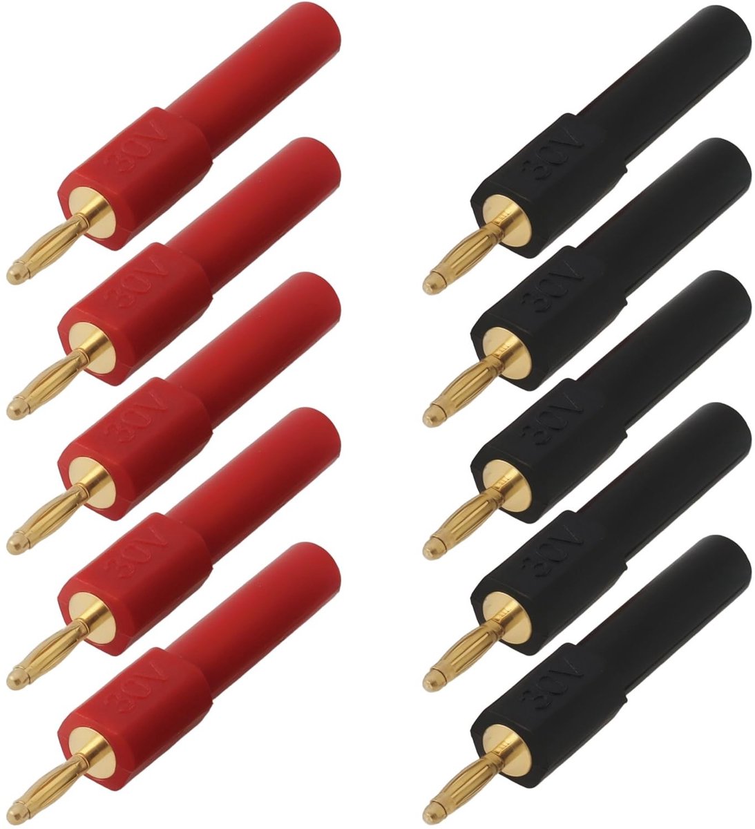 Dailygoods - Set van 10 Banaan Plug Adapters voor Audioapparatuur