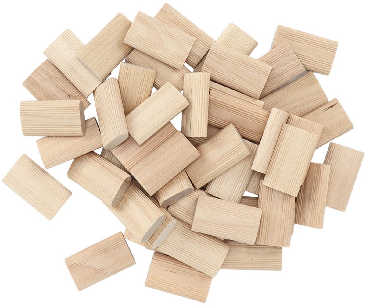 Dailygoods - Dailygoody - Houten pluggen set - Verbinding houten pluggen - 50 stuks - 8 x 40 mm - Perfect voor meubelverbinding - Geschikt voor timmerlieden e