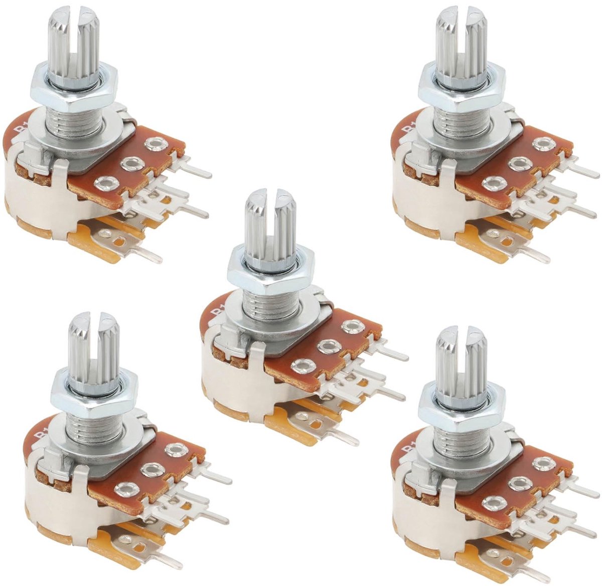 Dailygoods - Dailygoody - Verstelbare Snelheid Potentiometer - WH148 B10K - 5pin - 15mm As - Ideaal voor Instrumenten - Breed Toepasbaar