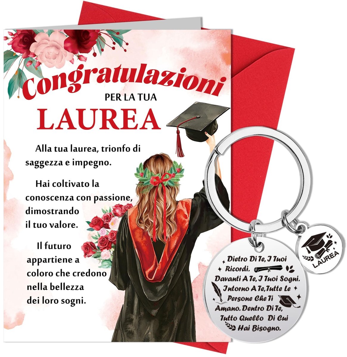Dailygoods - Dailygoody - Afstuderen Kaart Dokter - Wenskaart voor Afstuderen - Perfect cadeau voor dames - Sleutelhanger voor Afstuderen - Gastgeschenk voor Afstu