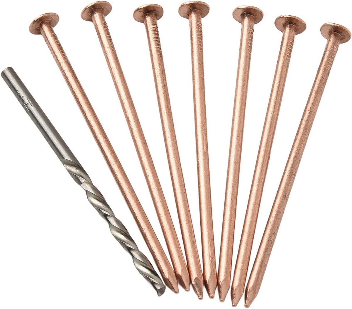 Boomstronkverwijderaar met koperen spijkers, 4 inch spikes voor effectieve stronk- en wortelverwijdering, inclusief spijkers en boorset (15 stuks)
