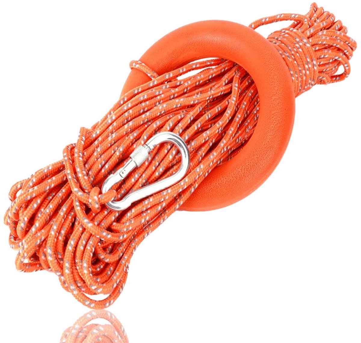 Dailygoods - Dailygoody - PVC reflecterend reddings touw - Professioneel waterreddingstouw - 6MM diameter 30M - Drijvend en veilig - Handig in gebruik