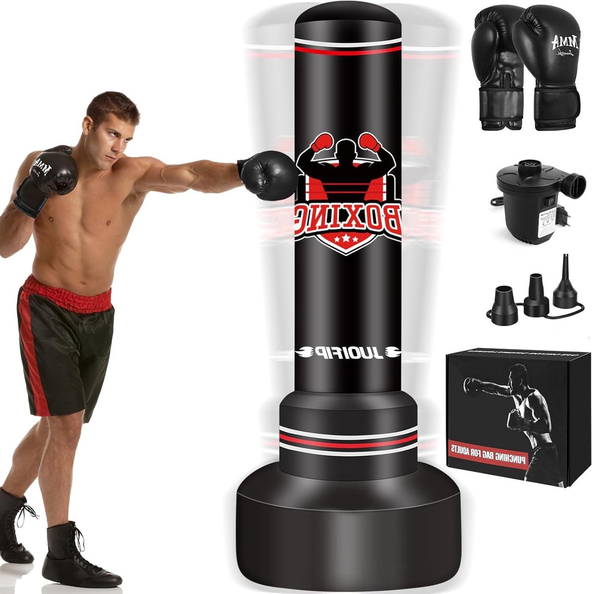 Vrijstaande Bokszak van 180 cm voor Volwassenen - Ideaal voor MMA, Muay Thai en Fitness Training