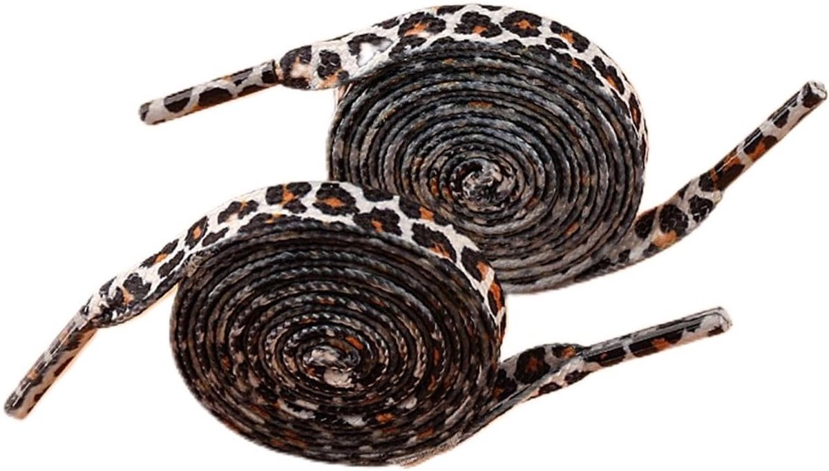 Dierenprint Schoenveters - Elastische Laces in Zebra, Luipaard en Koe Motieven voor Modebewuste Mannen en Vrouwen, Geschikt voor Sneakers en Tennischoenen, Groen 9