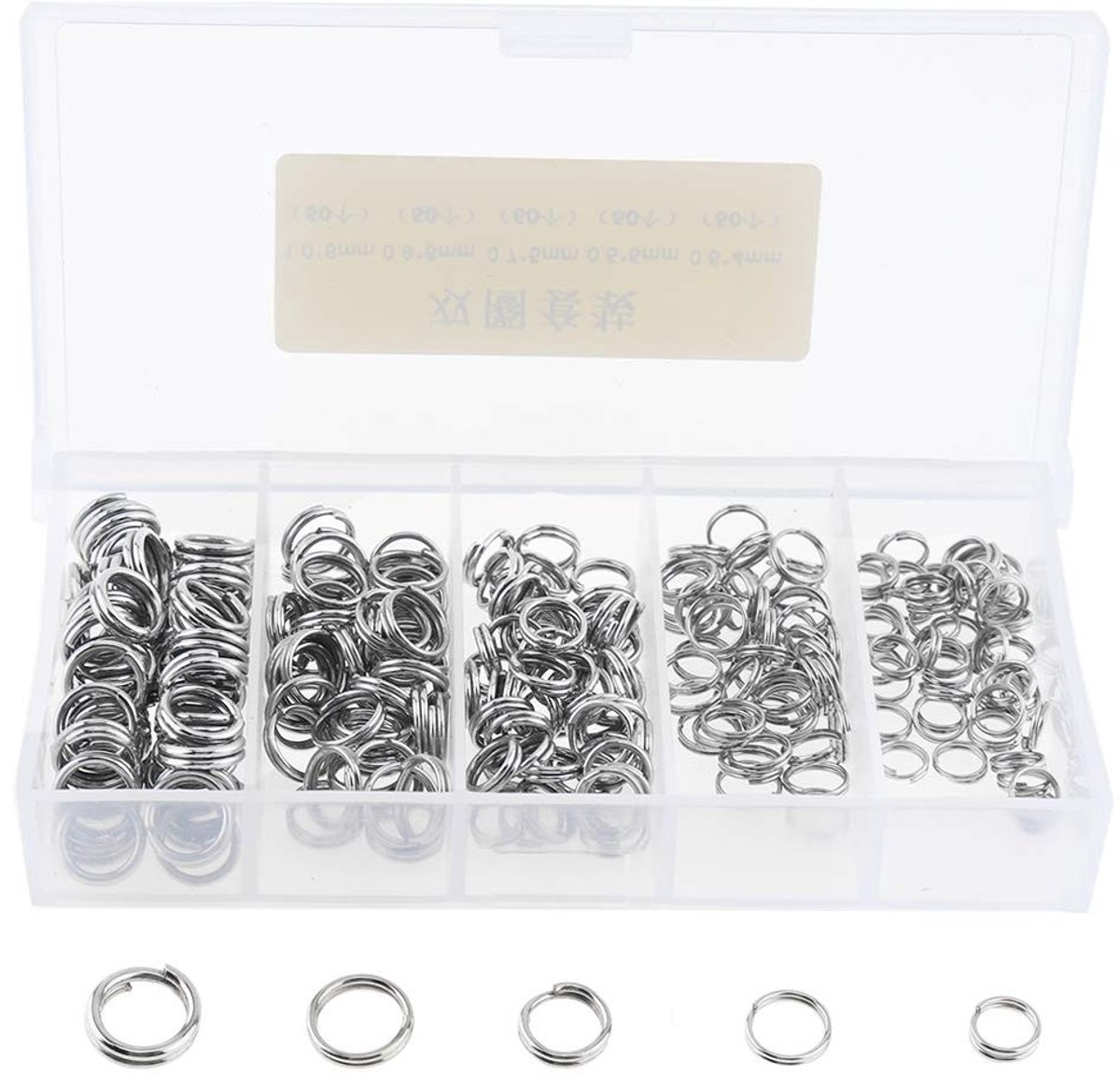Dailygoods - Dailygoody - Ronde Roestvrij Staal Vissen Split Ringen - 250 Stuks - Duurzaam en Roestvrij - Connectoren voor Vissen - Perfect voor Hobbyisten