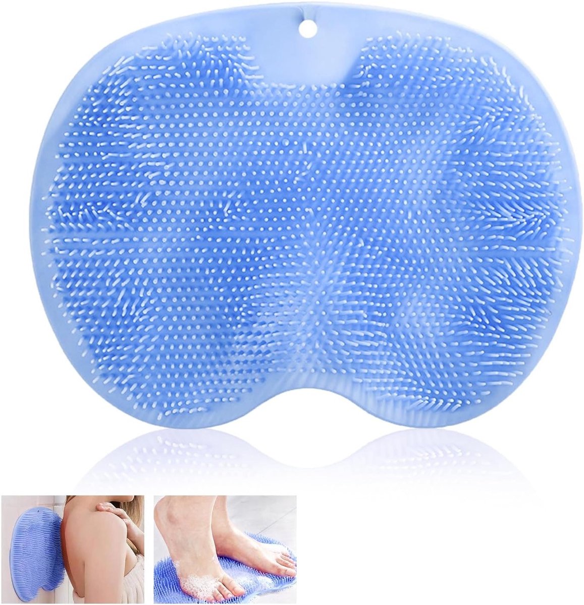 Verzorgende Voetborstel met Antislip Suction Cups voor Pedicure en Ontspanning - Blauw (22 x)