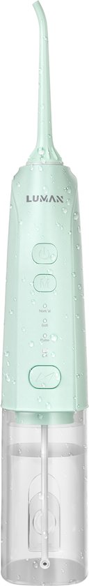 LUMAN Waterflosser - Monddouche - Flosapparaten - Draadloos en Oplaadbaar - 8 Opzetstukken - Mint Groen
