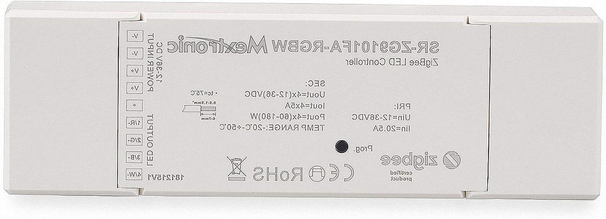 Zigbee RGBW Dimmer - LED Controller - Slimme Verlichting - 4 Kanaals Uitgang - 12-36V DC - Groen