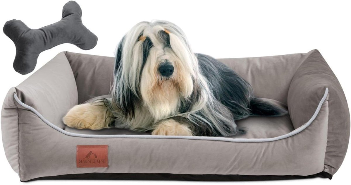 Hondenbed - Hondenbank Mand - Comfortabel Rusten - Orthopedisch Ontwerp - 80 x 60 cm - Hazelnoot