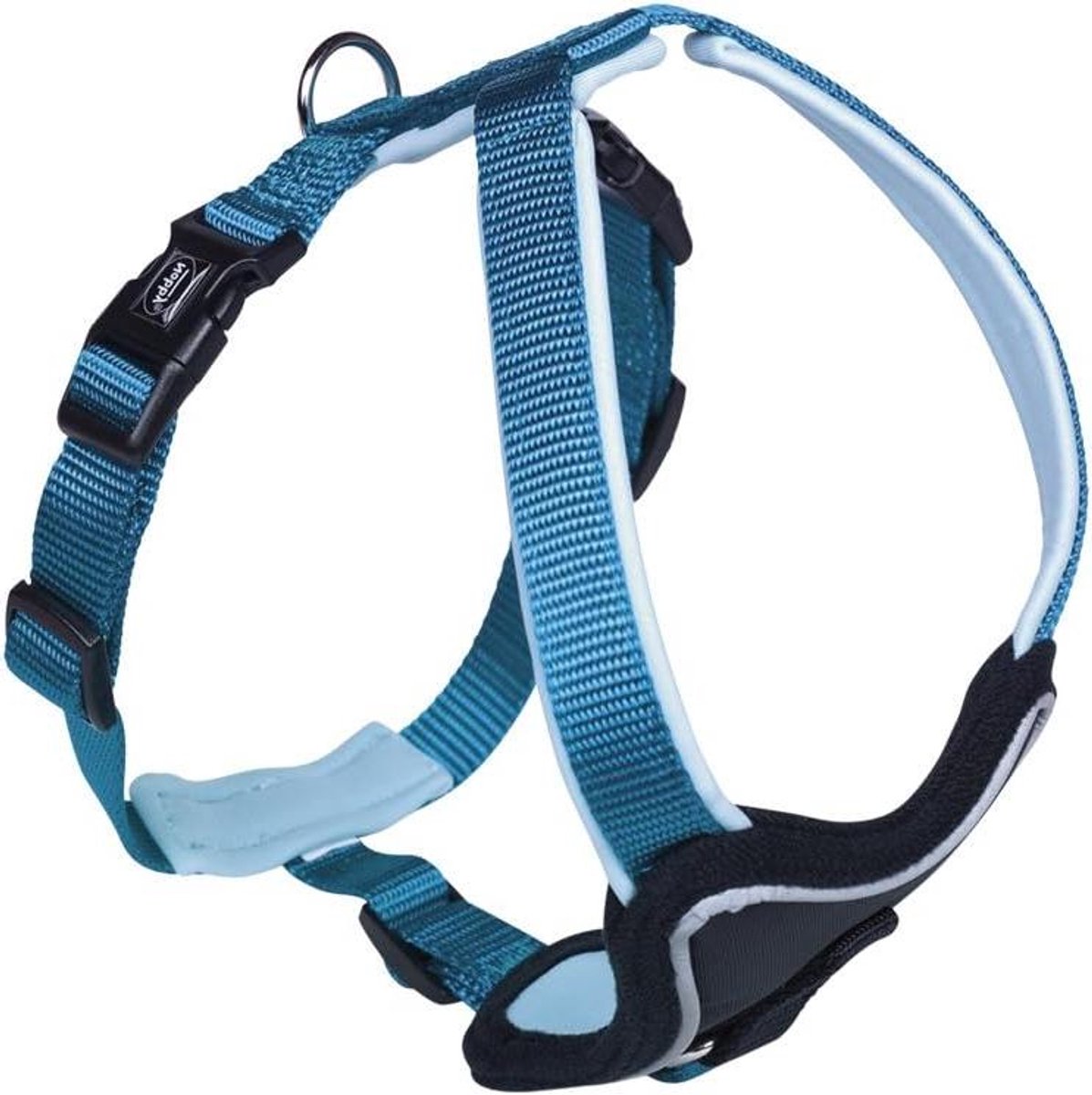 Honden Tuigje - Harnas Hond - Comfortabele Wandelingen - Neopreen Voering - XL 69-83 cm - Lichtblauw