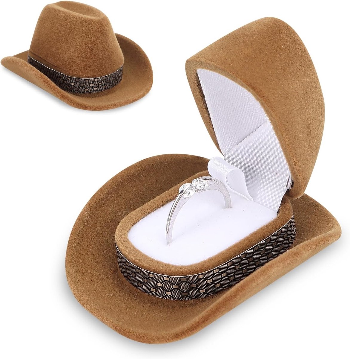 Leuke Hoedvormige Sieradenbox voor Oorbellen, Perfecte Cadeauverpakking voor Juwelen en Accessoires