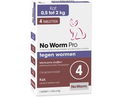 No Worm Pro Ontworming Kleine Kat & Kitten - 4 tabletten
