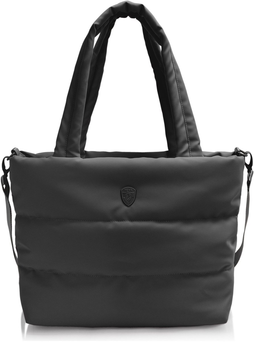 HEYS schoudertas met laptopvak The Puffer Tote Bag Black zwart