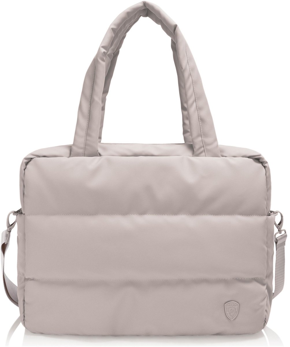 HEYS reistas schoudertas met laptopvak The Puffer Personal Bag Atmosphere Taupe