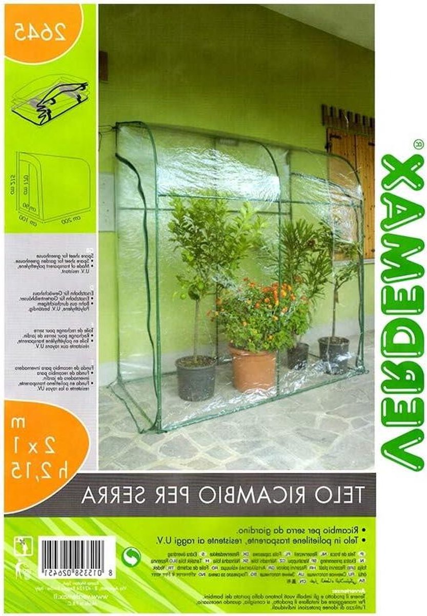 Reserveblad voor Kas - Kasfolie Vervanging - Planten Kweken - Anti UV Behandeld - 200 x 100 x 215 cm