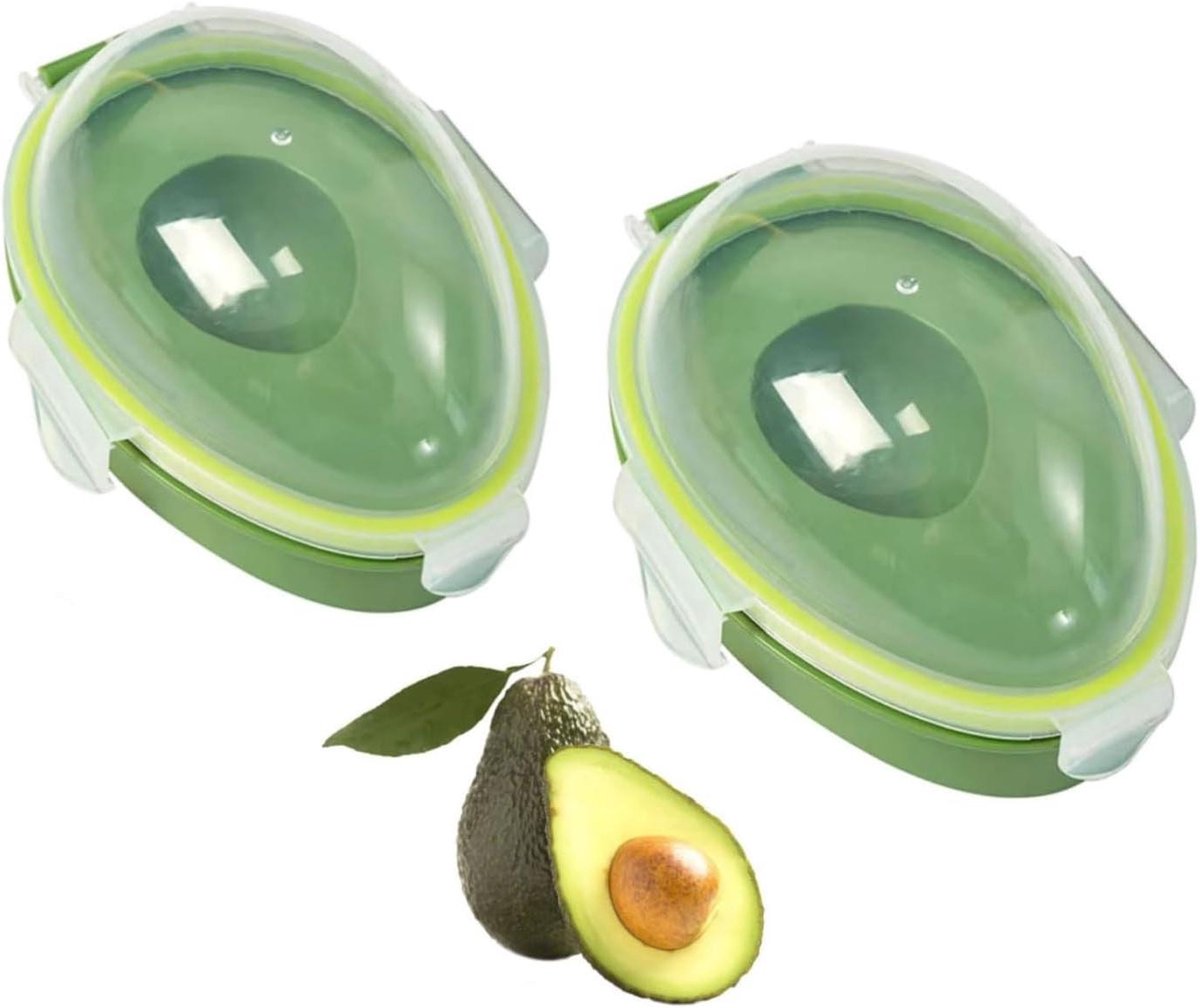 Avocado Bewaarder - Fruit Houder - Vers Houden - Met Siliconen Ring - 2 Stuks - Transparant