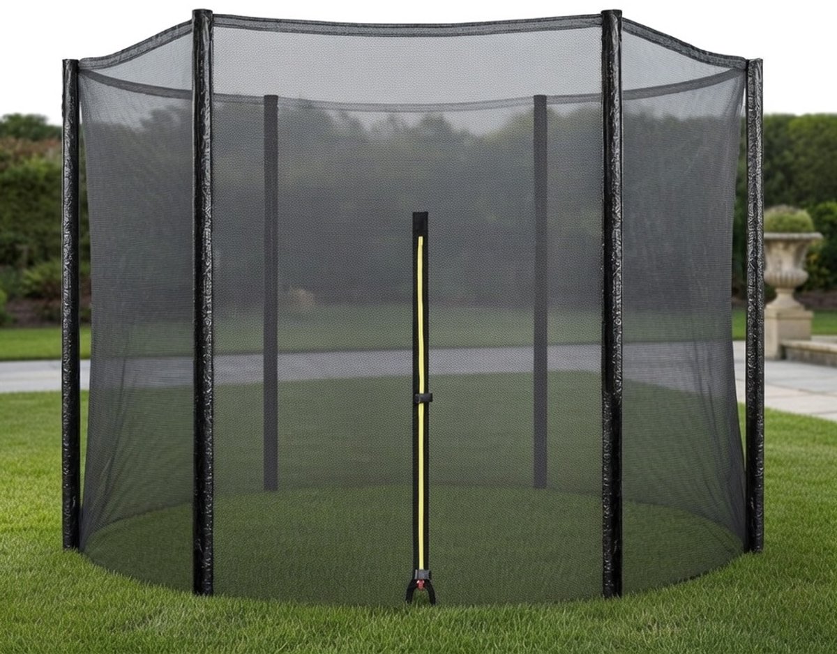Universeel Trampoline Veiligheidsnet – Extra Sterk PE Beschermingsnet voor Ronde Trampolines 1,2 t/m 4,9 meter – Met Rits & Veiligheidssluiting – Weerbestendig Tuinnet voor Kinderen – medahomestore
