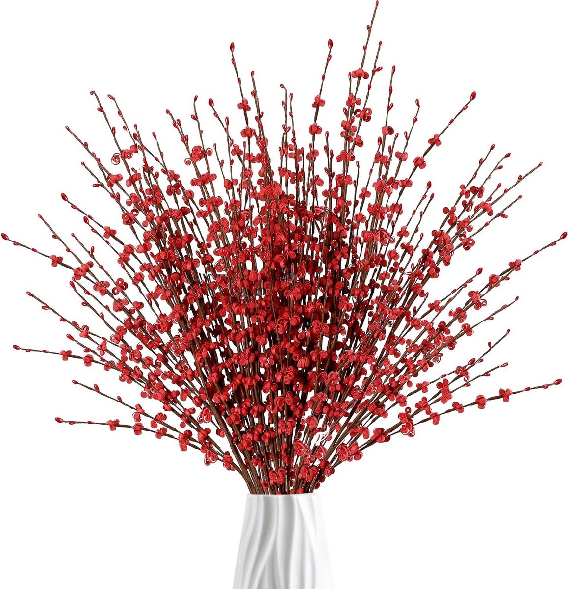 Kunstjasmijnbloemen Boeket - Nep Jasmijn Takken - Decoratie Huis - Realistisch Uiterlijk - 75 cm - Rood