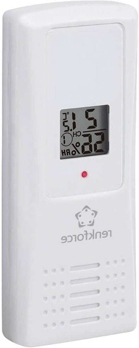 Thermo- en hygrosensor - Temperatuur vochtsensor - Weer meten - Draadloze 433 MHz - 512 Gram - Wit