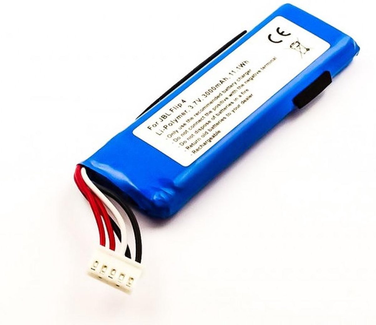 Batterij voor JBL Flip 4, Li-Polymer, 3,7V, 3000mAh, 11,1Wh, built-in, w/o  tools | bol.com