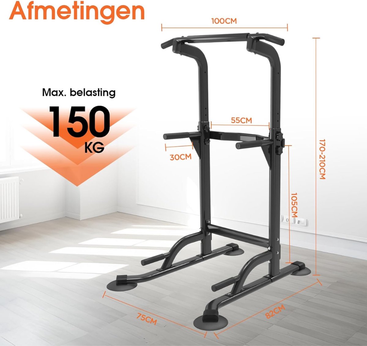 Quvo® Squat Rack - Squat Wedge - Power Rack - Zwart - 82cm x 75cm x 210 cm thumbnail 5