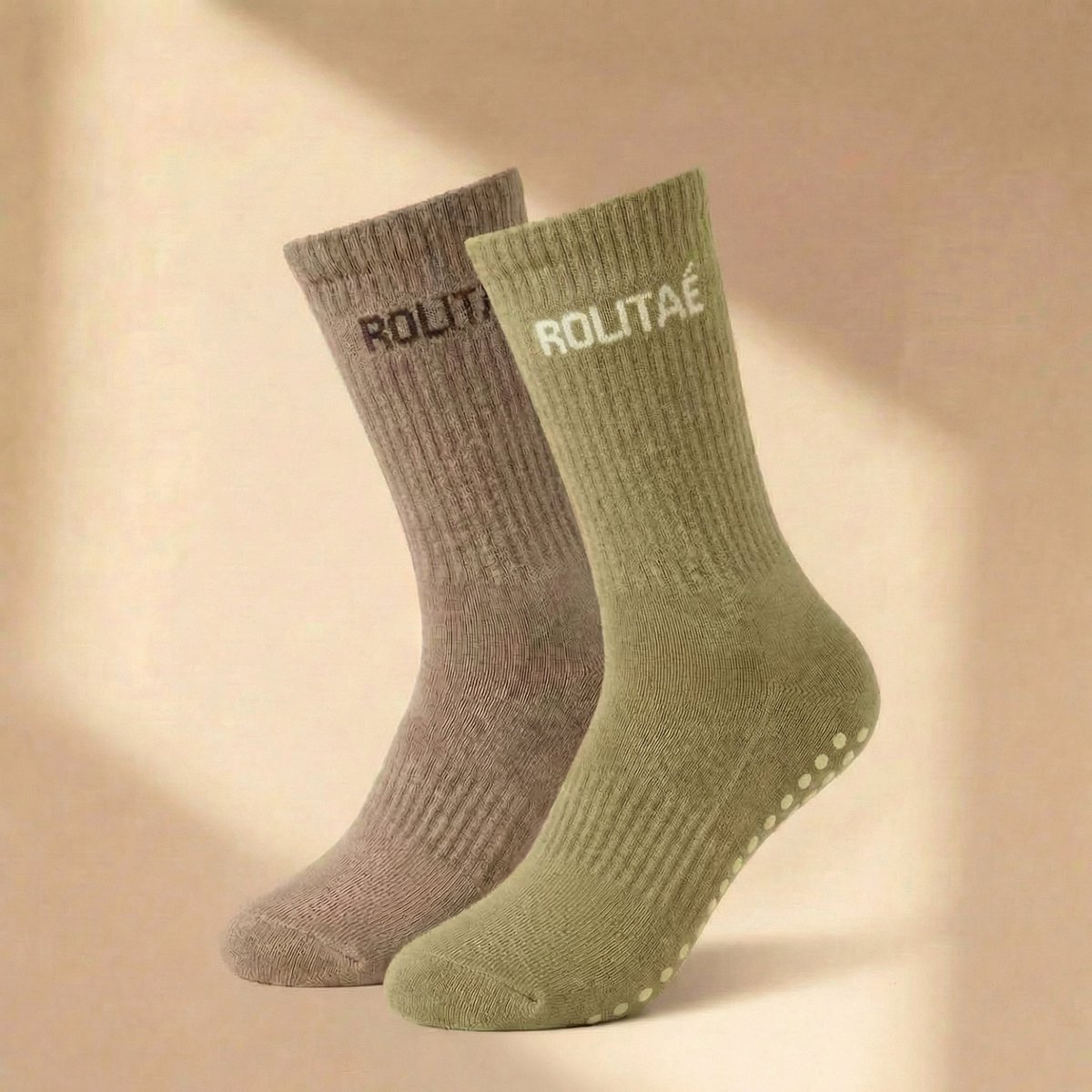 Rolitaé Yoga & Pilatessokken Duo Pack | Forest | 2 Paar Anti-Slip Gripsokken | Maat 39-42