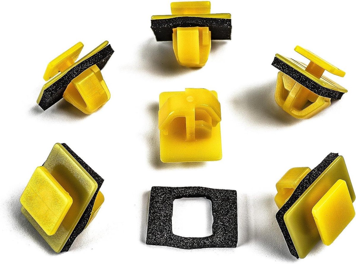 Bekledingsclips Deur - Paneelclips - Auto Reparatie - Met Afdichting - 20 Stuks - Geel