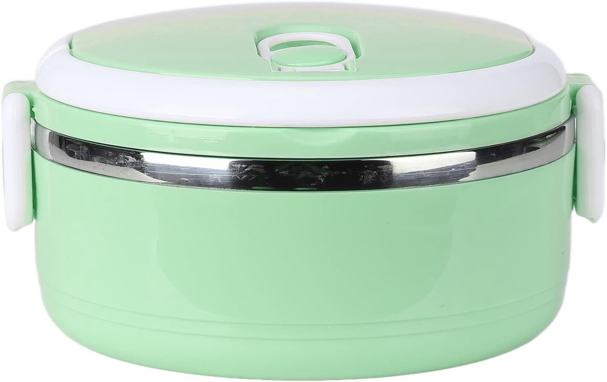 Stapelige Thermos Lunchbox voor Warm Voedsel, Geïsoleerde Ronde Doos van RVS, Ideaal voor School, Kantoor en Thuisgebruik