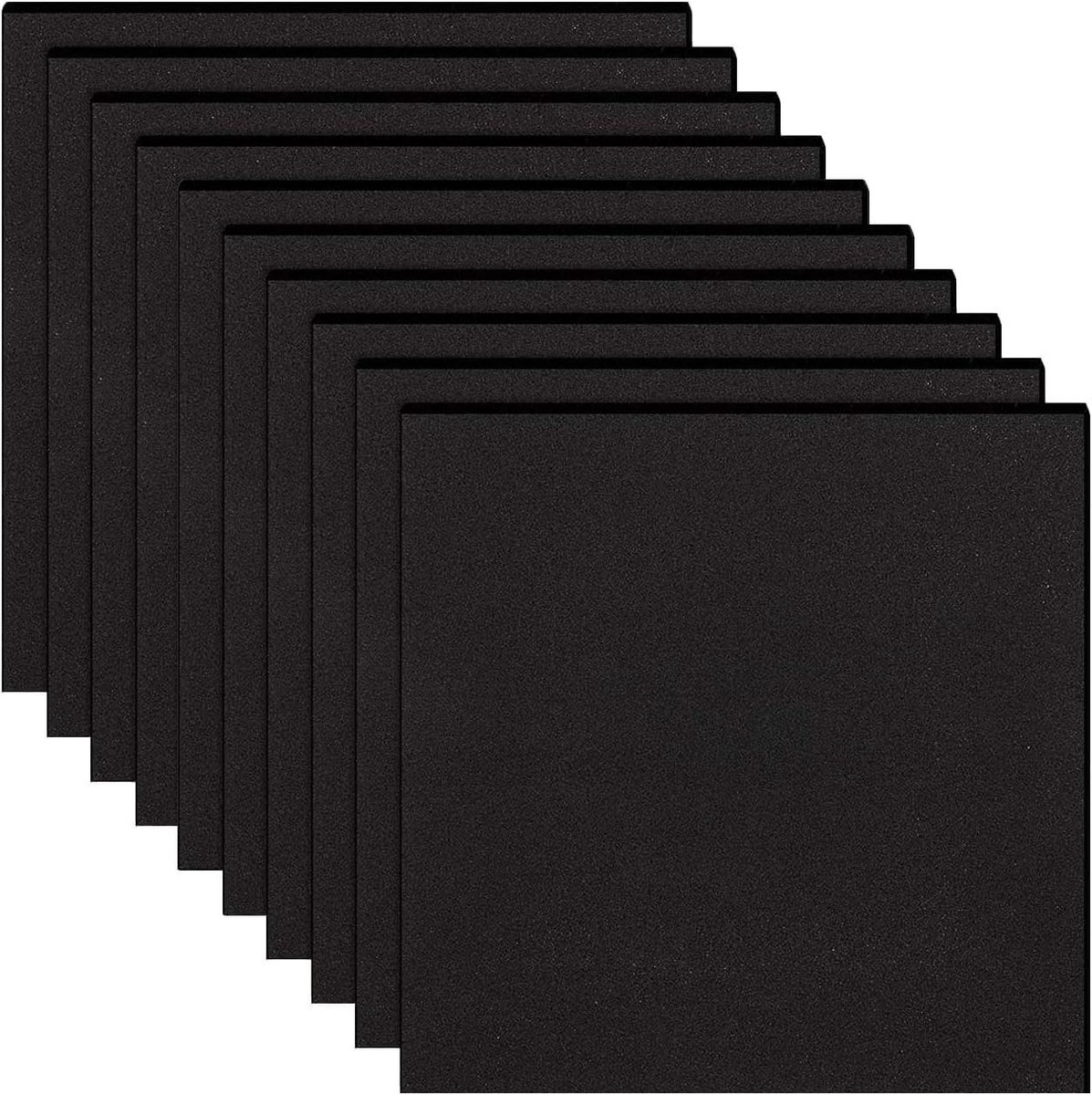 Isolatieplaten - Schuimrubber platen - Geluidsisolatie en afdichting - Zelfklevend en weerbestendig - 8 platen 2 m² - Zwart