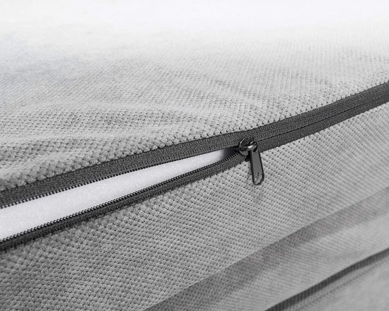 Vouwmatras Visco - Kampeermatras Busmatras - Comfortabel Slapen Onderweg - Thermo-elastisch Schuim - 185 x 144 x 10 cm - Donkergrijs van Merkloos — afbeelding 2