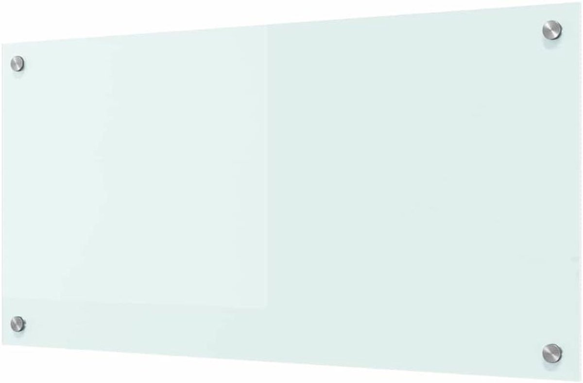 Keuken Achterwand - Glas Backsplash - Keuken Beschermen - Gehard Glas - 80 x 40 cm - Wit