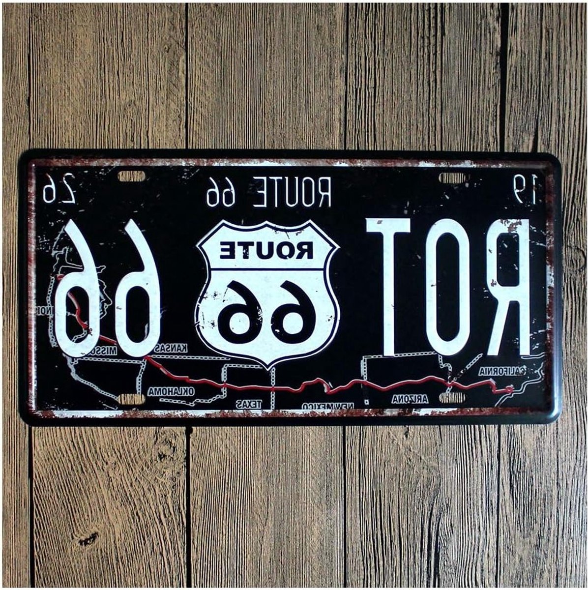 Vintage Amerikaanse Kentekenplaat voor Wanddecoratie - Retro Metaal Bord voor Thuis en Garage, Unieke Interieuraccessoire