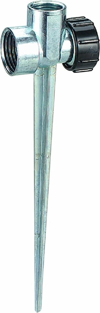 Gazon Sprinkler Basis - Sprinkler Spike - Gazon Bewateren - Doorstroomontwerp - 1/2 inch - Zilver