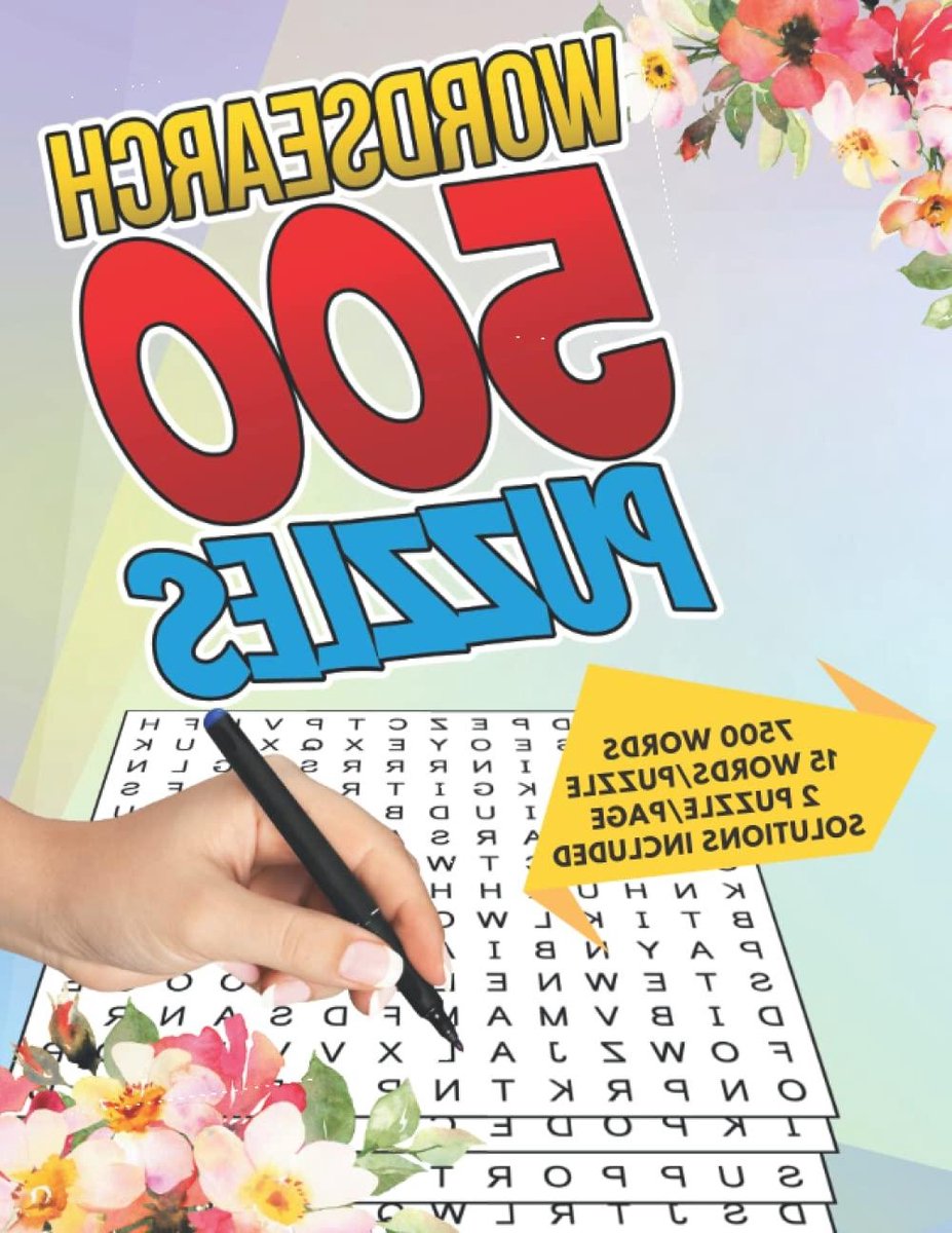 Woordzoekboek - Puzzelboek - Hersenen Trainen - 500 Moeilijke Puzzels - 21.59 x 27.94 cm - Niet gespecificeerd