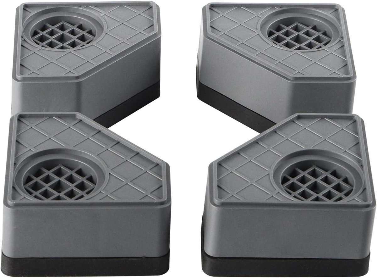 Anti Vibratie Pads - Wasmachine Sokkels - Stabiliteit Verhogen - Schokabsorberend - 8 stuks - Grijs