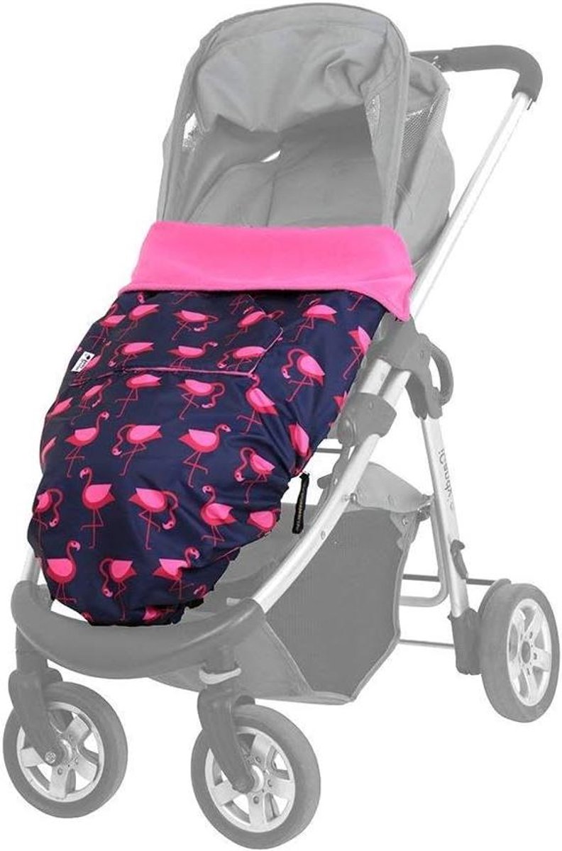 Universele Voetenzak - Kinderwagenhoes Babydragerhoes - Baby Beschermen - 5-in-1 Multifunctioneel - Pasvorm alle leeftijden - Flamingo's