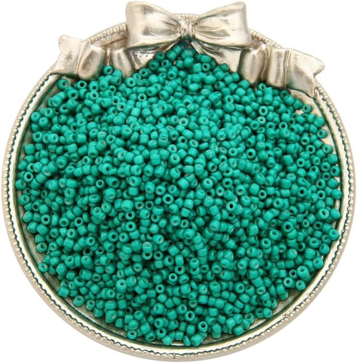 300 Stuks 4mm Ronde Glazen Kralen voor Handgemaakte DIY Sieraden, Armbanden en Kettingen - Groene Zaadkralen en Mini Kralen