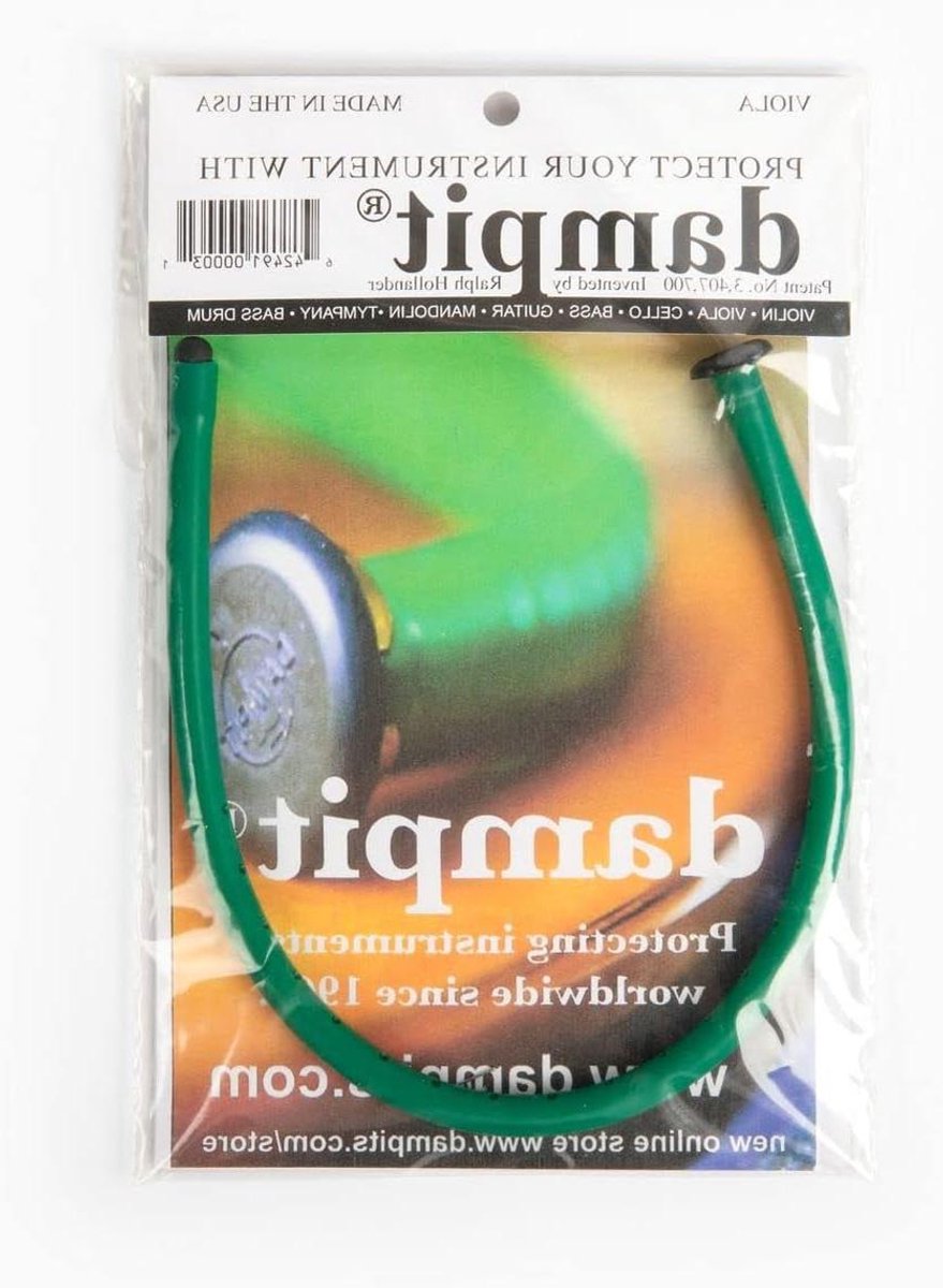 Altviool Luchtbevochtiger - Instrument Bevochtiger - Instrument Onderhoud - Originele Dampit Model - Compact Vorm - Groen
