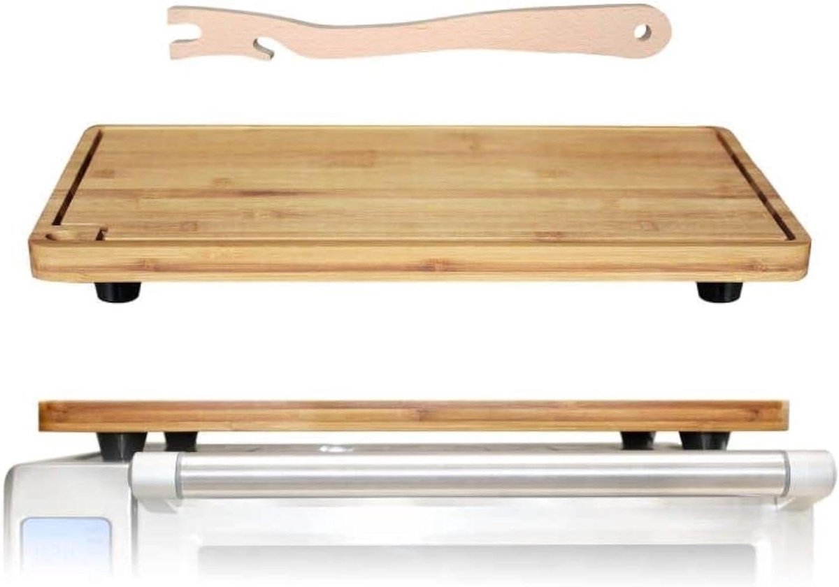 Bamboe Snijplank - Snijplank Oven - Extra Keukenruimte - Met Hittebestendige Voetjes - 452 x 274 cm - Natuurlijk