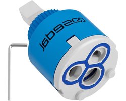 Cartouche waterkraan - Kraan cartridge kraan - Lekkende kranen repareren - Keramisch en ABS plastic - 35 mm - Blauw