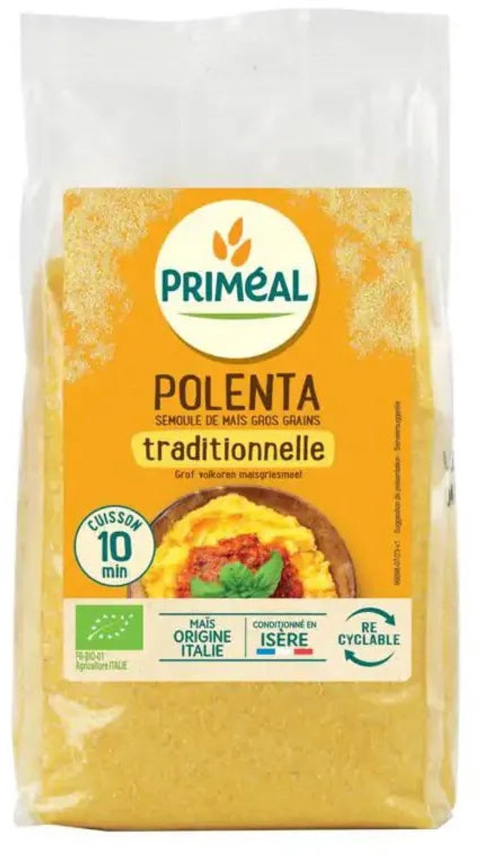 Primeal Polenta maismeel met grote korrels bio 500 gram