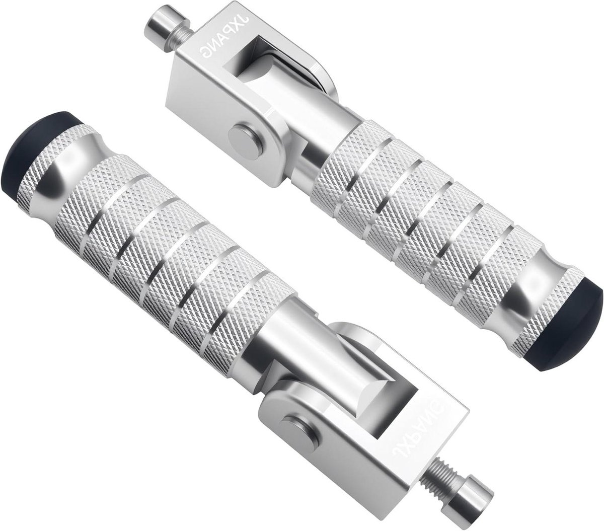 Motorfiets Voetsteunen - Passagierssteunen Achterset - Extra Zitcomfort - Opvouwbaar Antislip Ontwerp - M8 Schroefdraad - Zilver