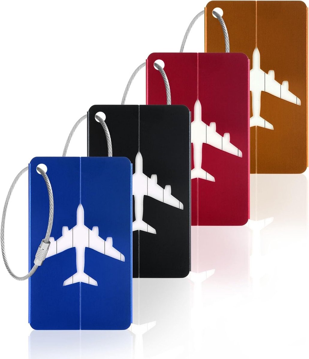 4-delige Reis Bagage Labels voor Koffers, Identiteitslabels voor Bagage, Ideaal voor Honeymoon en Voorkomen van Verlies van Tassen