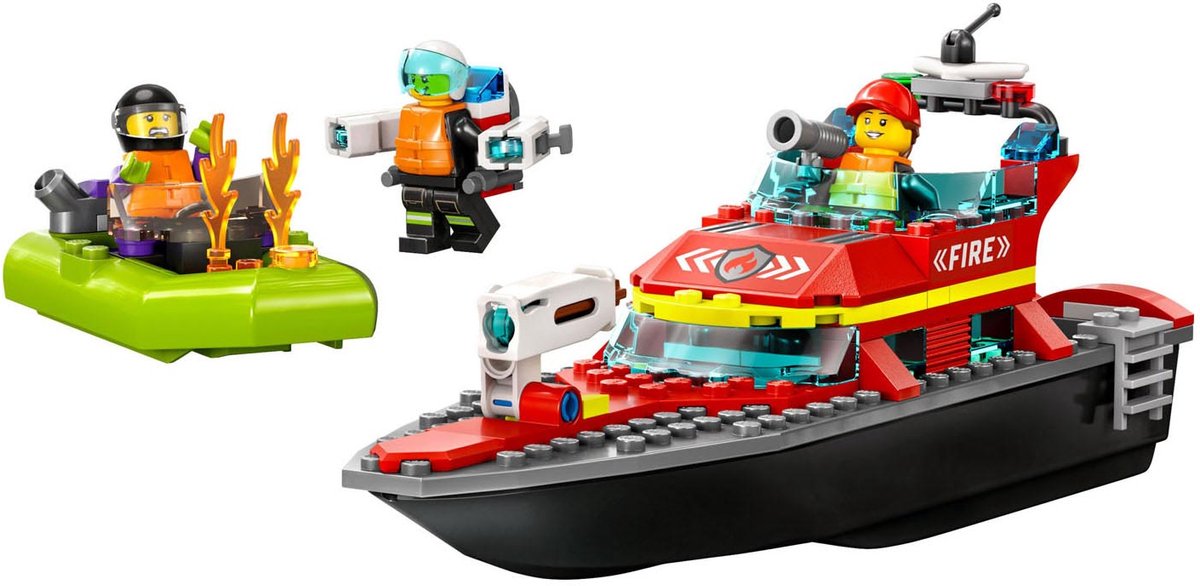 LEGO City Reddingsboot Brand Speelgoed voor Kinderen - 60373 — afbeelding 6