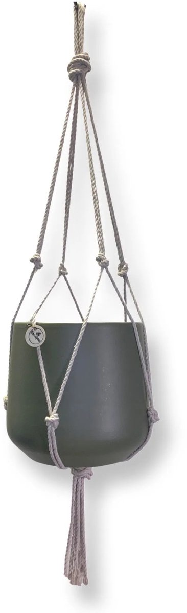 Minimalist Plant Hanger - Choose color and length - Color: Linen - 30 cm long - Cotton cord - Suitable for Pot with a diameter of approximately 8 cm - Handmade in our Macramé Atelier - Price per Piece - Note: Excluding Pot - Including Shipping Costs